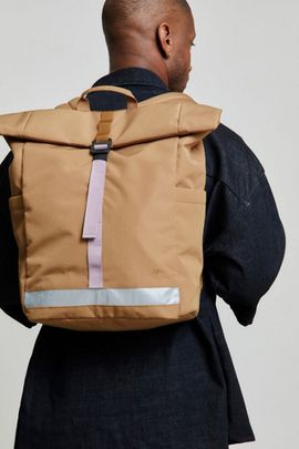 Lefrik Lefrik Lars Roll Backpack in Brown, Men's at Urban Outfitters