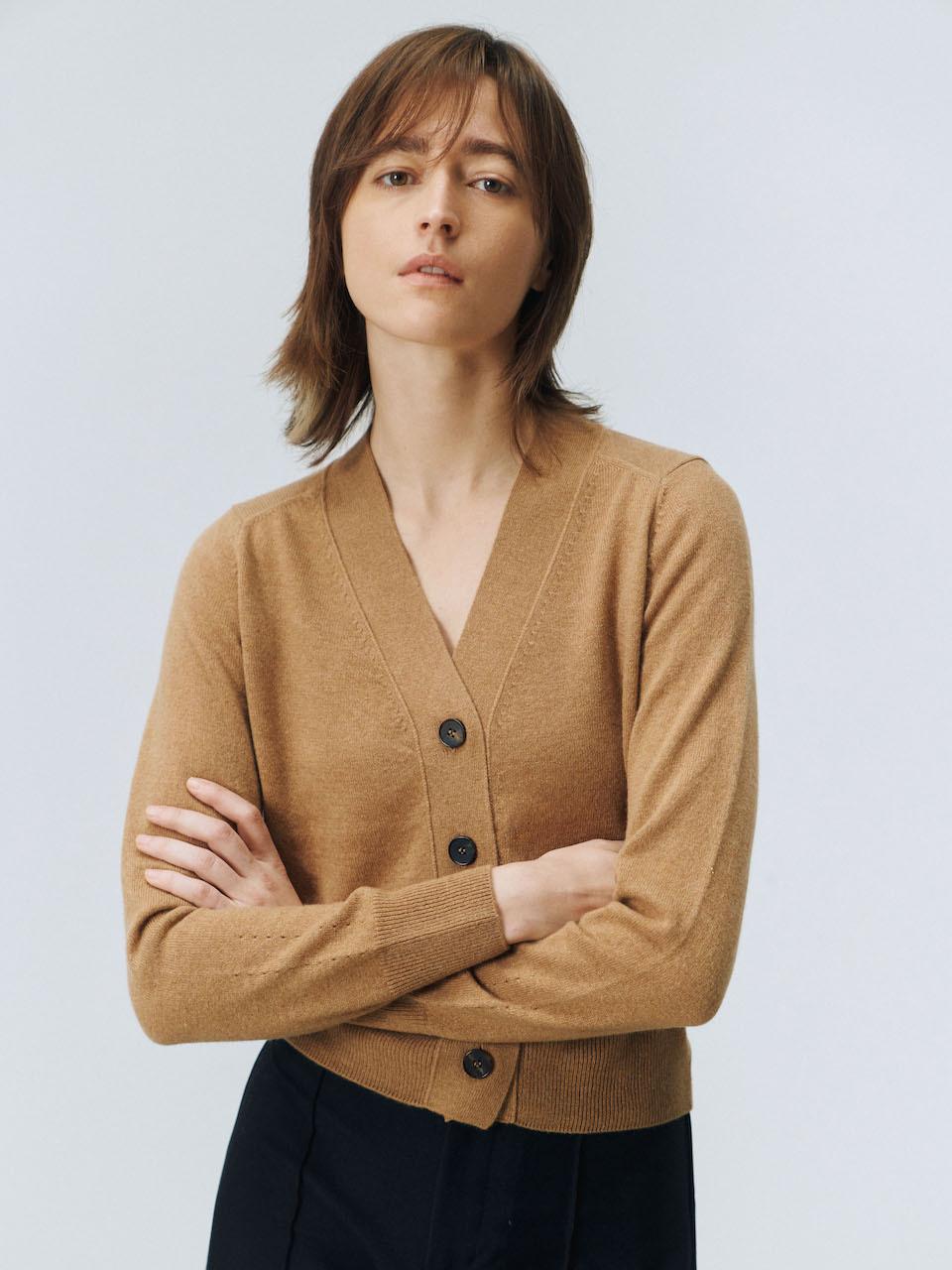 LEHEE italy cashmere 100% - basic knit cardigan