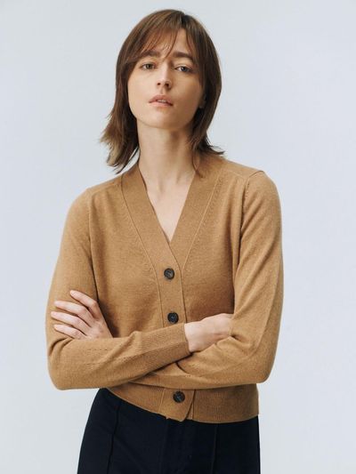 LEHEE italy cashmere 100% - basic knit cardigan