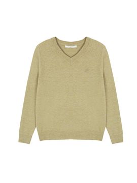 LEI AVERY Cashmere Wool V-neck Relaxed Knit [Green]