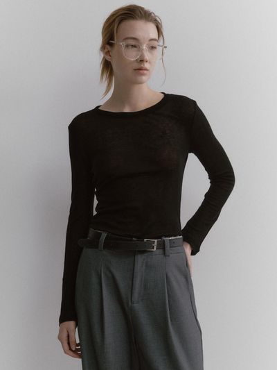 LEI AVERY Wool T-shirt (black)