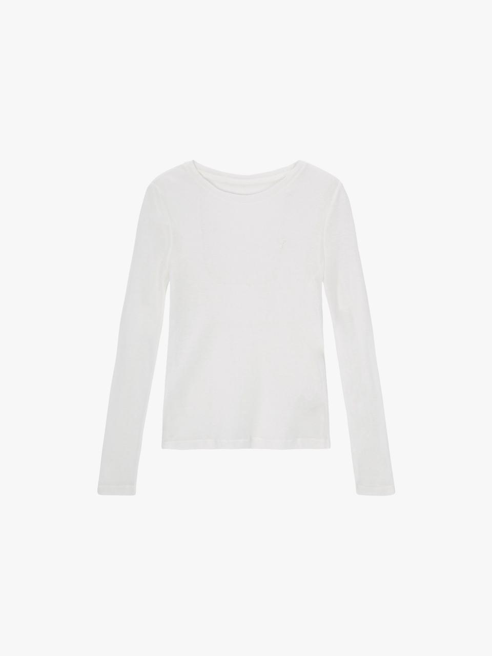 LEI AVERY Wool Tencel Fitted T-shirt [Beige]