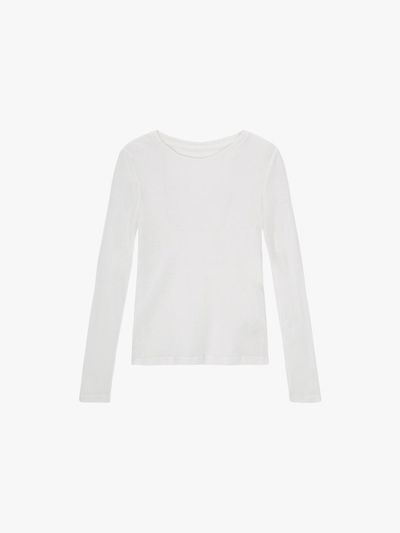 LEI AVERY Wool Tencel Fitted T-shirt [Beige]