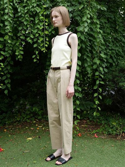 LEIE HANA COTTON CHINO PANTS (BEIGE)
