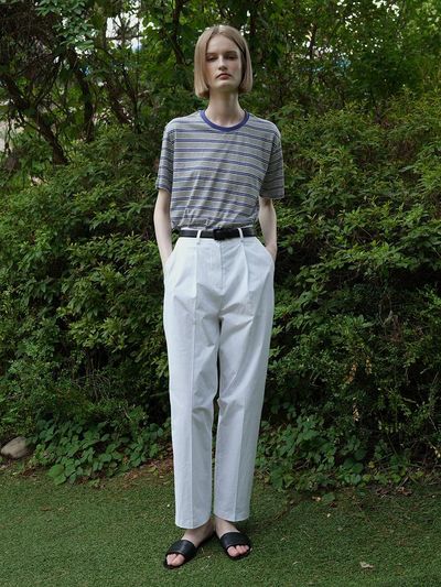 LEIE HANA COTTON CHINO PANTS (WHITE)