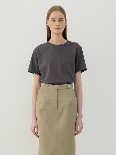 LEIE Lima Silket Cotton T-shirt (Charcoal)