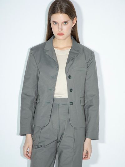 LEIE Mate Three Button Jacket _Khaki