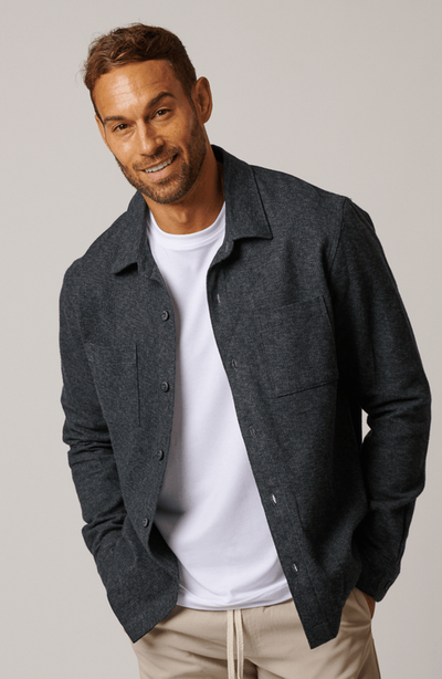 LEISURE LAB LEISURE LAB Cotton Tweed Button Up