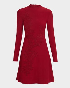 lela rose smocked knit dress it balances tactile texture