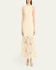 Lela Rose Lattice Floral Guipure Sleeveless Maxi Dress - 2