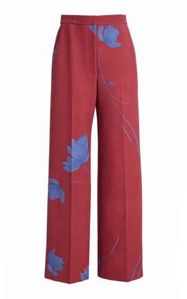 Lela Rose Lela Rose Exclusive Molly Floral Printed Crepe Pants