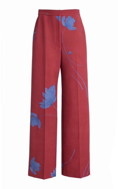 Lela Rose Lela Rose Exclusive Molly Floral Printed Crepe Pants