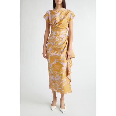 Lela Rose Lela Rose Florence Floral Jacquard Cocktail Dress