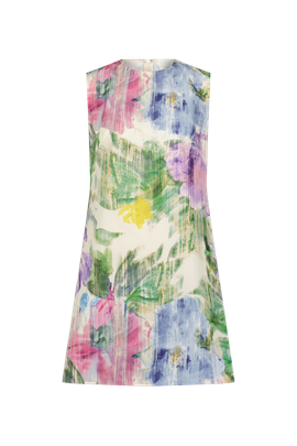 Lela Rose Lela Rose Ikat Floral Cotton Kelly Dress