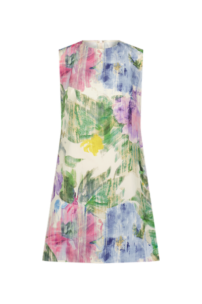 Lela Rose Lela Rose Ikat Floral Cotton Kelly Dress