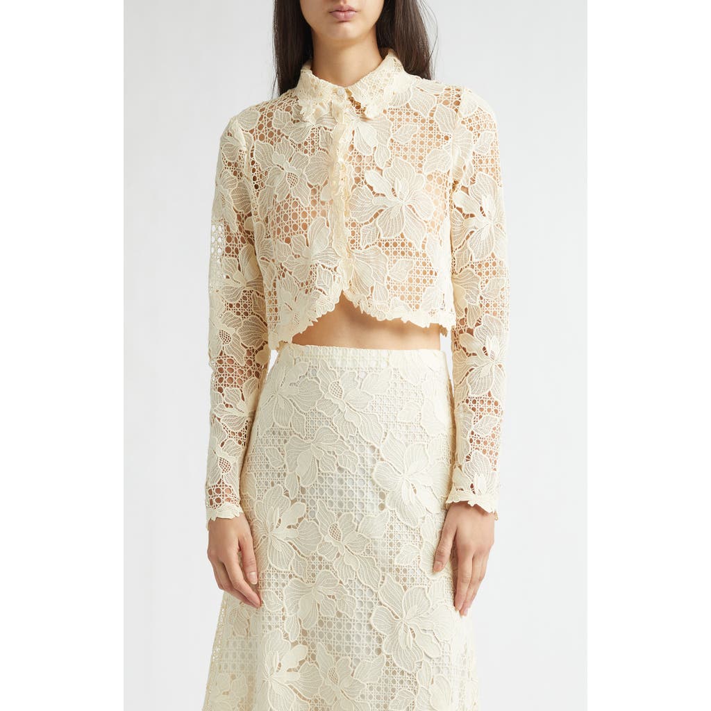 Lela Rose Lela Rose Lattice Guipure Lace Jacket