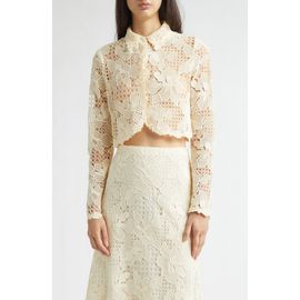Lela Rose Lela Rose Lattice Guipure Lace Jacket