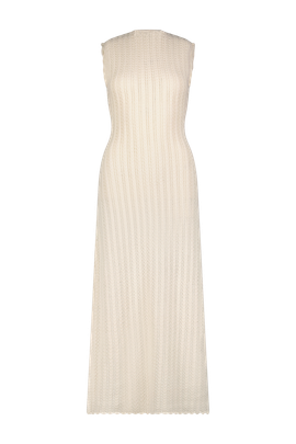 Lela Rose Lela Rose Pointelle Knit Scallop Edge Dress