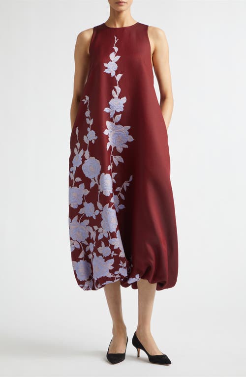 Lela Rose Lela Rose Rose Fil Coupé Bubble Hem Maxi Dress