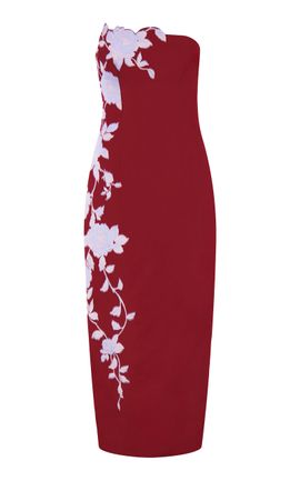 Lela Rose Lela Rose Rose Fil Coupé Strapless Dress