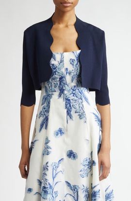 Lela Rose Lela Rose Scallop Trim Bolero