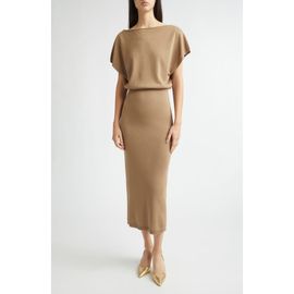 Lela Rose Lela Rose Slinky Blouson Sweater Dress