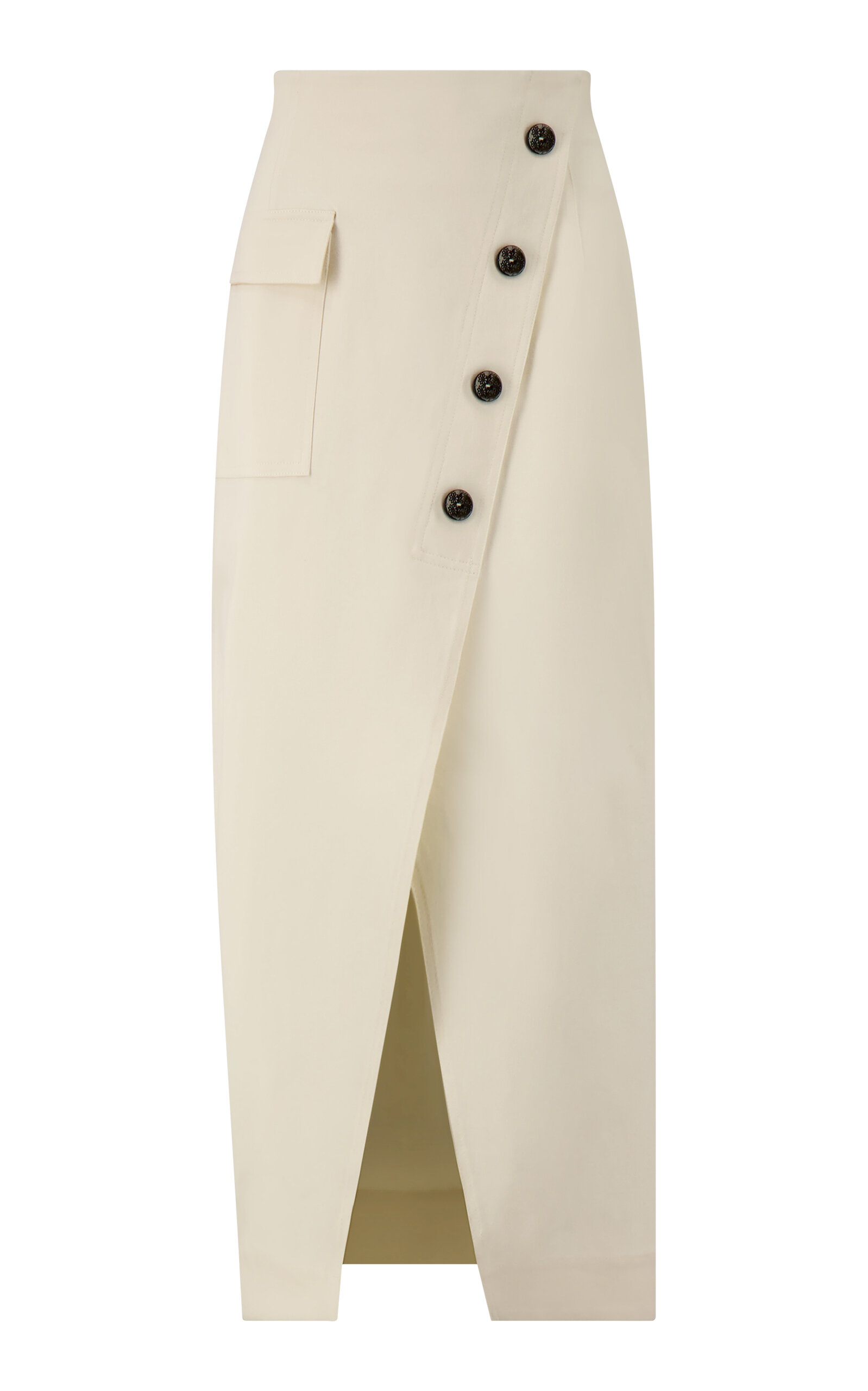Lela Rose Lela Rose Stretch Cotton Asymmetrical Skirt