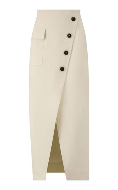 Lela Rose Lela Rose Stretch Cotton Asymmetrical Skirt