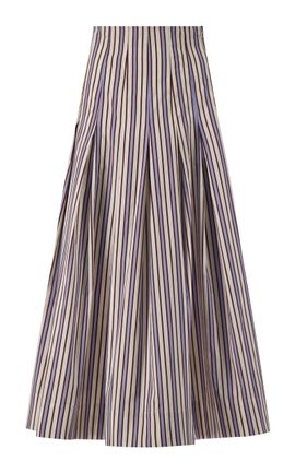 Lela Rose Lela Rose Striped Cotton Full Skirt
