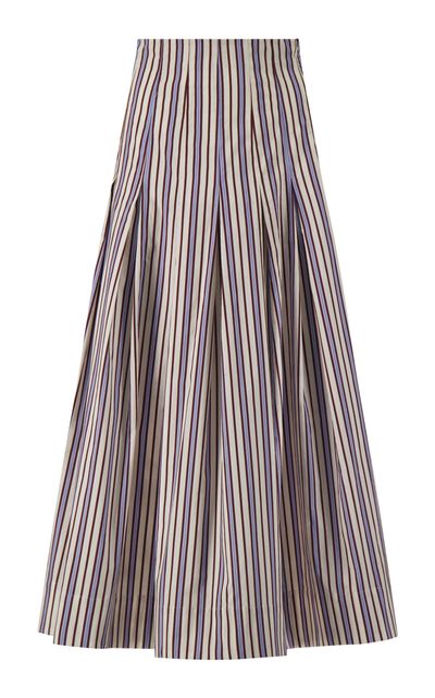Lela Rose Lela Rose Striped Cotton Full Skirt