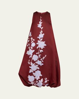 Lela Rose Rose Fil Coupe Sleeveless Midi Bubble Dress