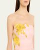 Lela Rose Strapless Rose Fil Coupe Ankle Cocktail Dress - 5