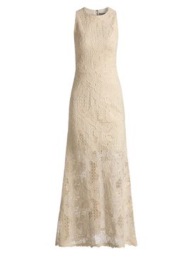 Lela Rose Women's Lattice Guipure Lace Midi-Dress
