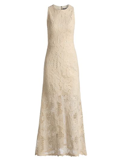 Lela Rose Women's Lattice Guipure Lace Midi-Dress