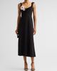 Lela Rose Women's Peony-Embroidered Twist Midi Dress - 2