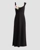 Lela Rose Women's Peony-Embroidered Twist Midi Dress - 6