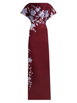 Lela Rose Women's Rose Fil Coupé Column Gown
