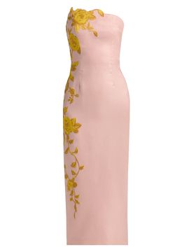 Lela Rose Women's Rose Fil Coupe Strapless Midi-Dress