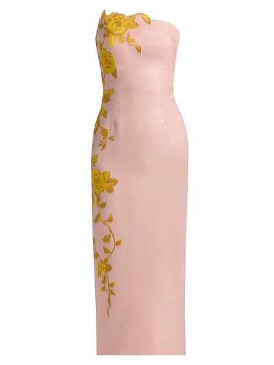 Lela Rose Women's Rose Fil Coupe Strapless Midi-Dress