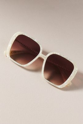 Lele Sadoughi Athens Mother of Pearl Sunglasses