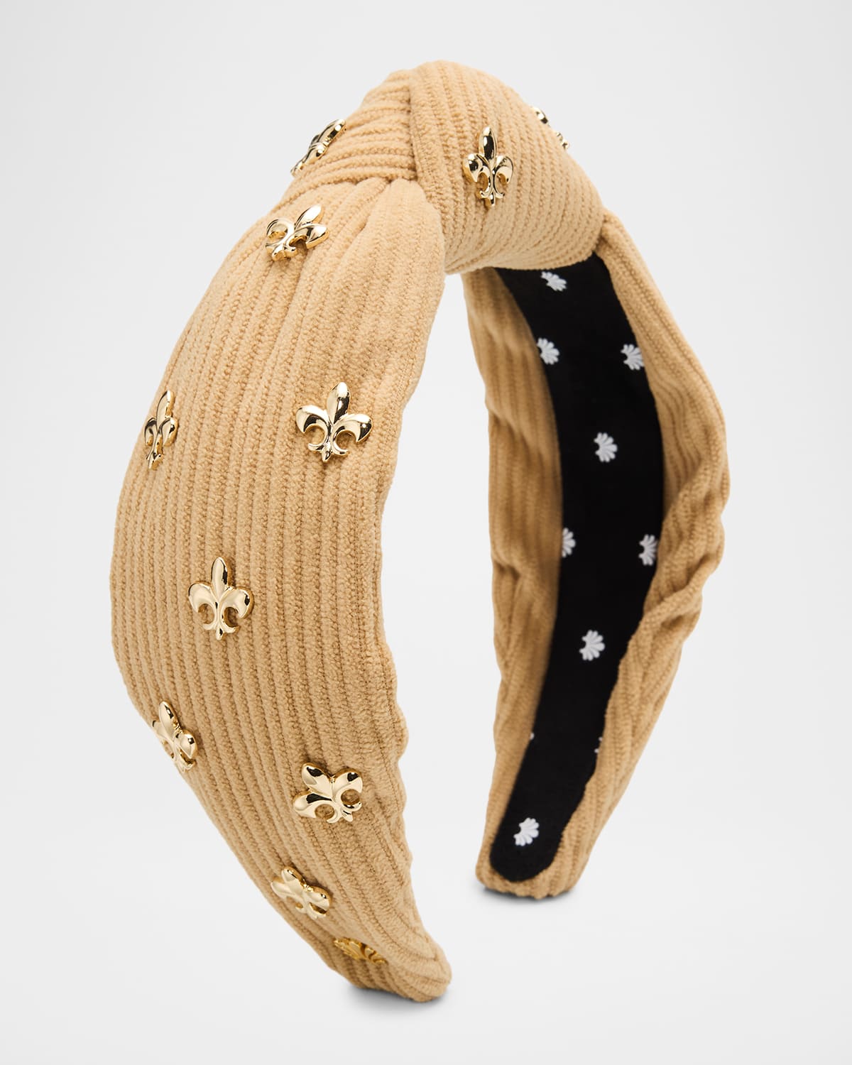 Lele Sadoughi - Buff Knotted Fleur De Lis Embellished Headband display picture 3