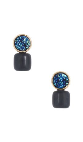 Lele Sadoughi Lele Sadoughi Agate Pebble Stud Earrings