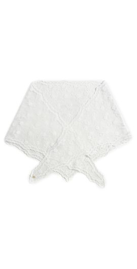 Lele Sadoughi Lele Sadoughi Audrey Lace Scarf White Floral One