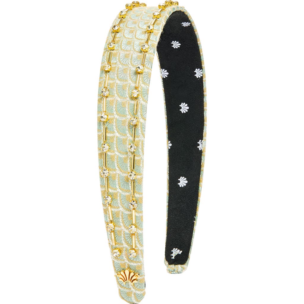 Lele Sadoughi Lele Sadoughi Bessette Crystal Embellished Fabric Headband