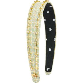 Lele Sadoughi Lele Sadoughi Bessette Crystal Embellished Fabric Headband