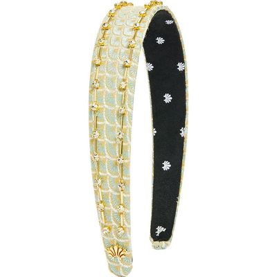 Lele Sadoughi Lele Sadoughi Bessette Crystal Embellished Fabric Headband