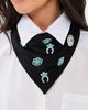 Lele Sadoughi Lele Sadoughi Bonnie Brooch Scarf Necklace Jet One - 3