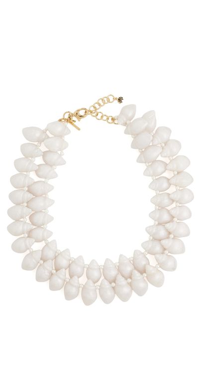 Lele Sadoughi Lele Sadoughi Conch Shell Layered Necklace Mother of Pearl One