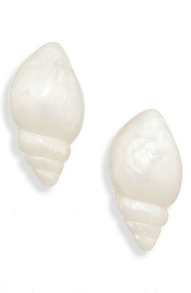 Lele Sadoughi Lele Sadoughi Conch Shell Stud Earrings