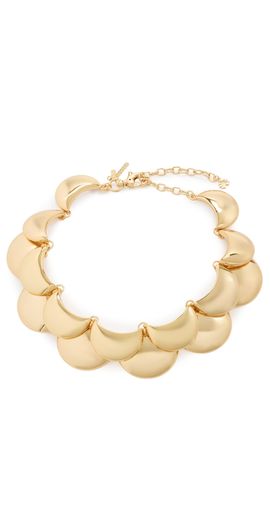 Lele Sadoughi Lele Sadoughi Crescent Statement Necklace Gold One